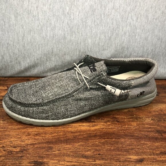 Hey Dude Wally Stretch Mens Size 13 Gray Low Top Causal Shoes - Picture 5 of 10